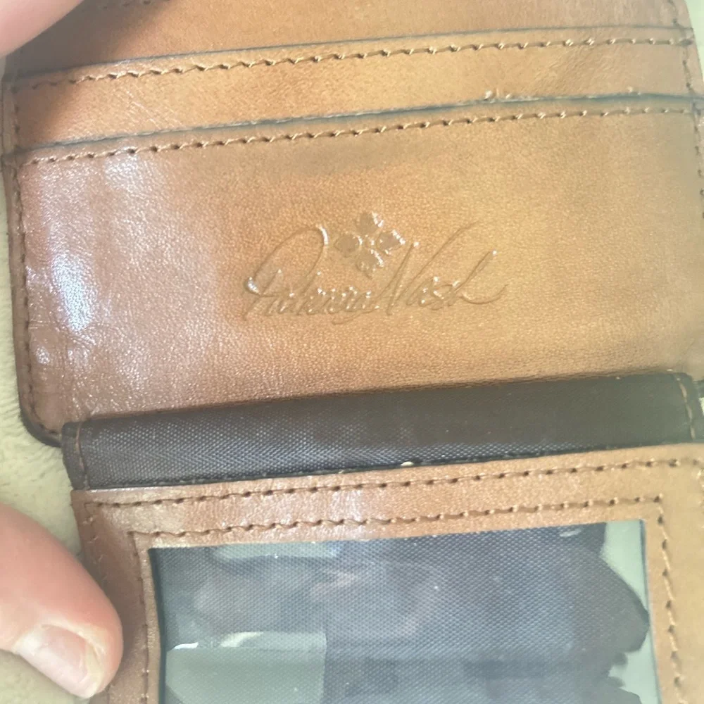 Vintage Map Print Leather Card Holder
